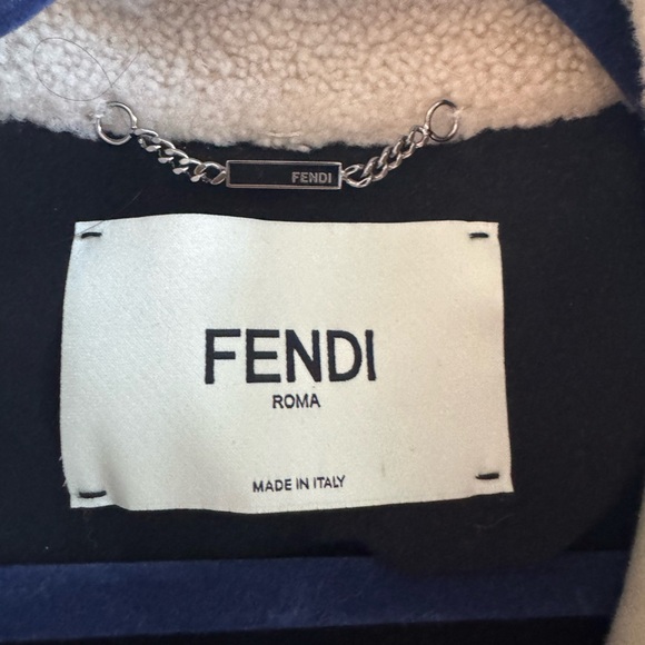 New Fendi Fur Jacket Eyes on Back Zip - Picture 7 of 11
